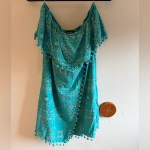 Wrangler Retro Teal strapless Dress